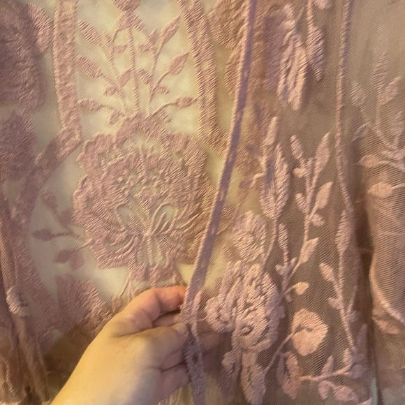 Miss Chievous Lace Crochet Duster Kimono Cover Up Size S/M - Picture 7 of 12